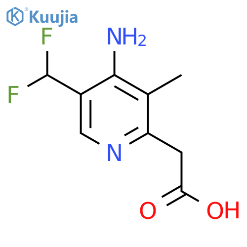 4-Amino-5-(difluoromethyl)-3-methylpyridine-2-acetic acid structure