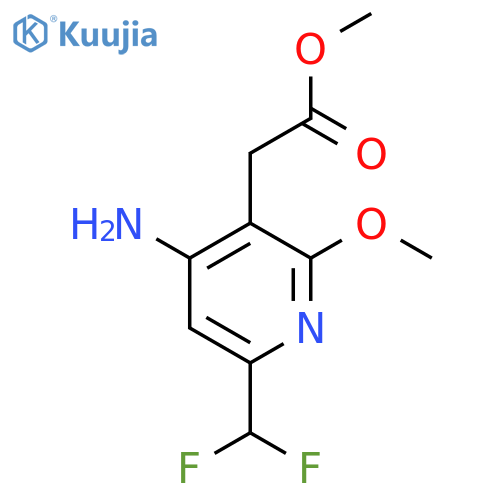 Methyl 4-amino-6-(difluoromethyl)-2-methoxypyridine-3-acetate structure