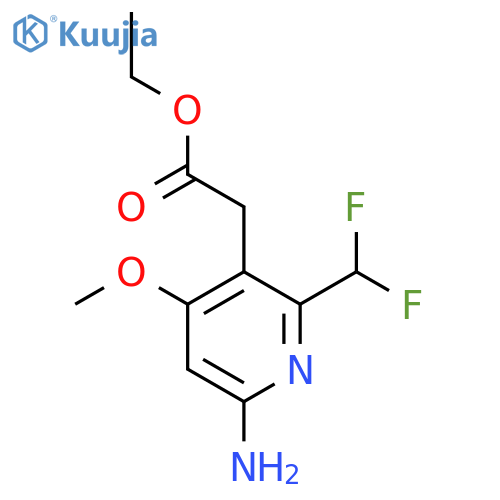 Ethyl 6-amino-2-(difluoromethyl)-4-methoxypyridine-3-acetate structure