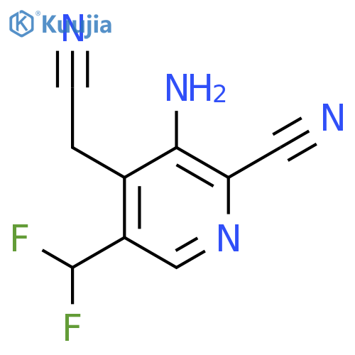 3-Amino-2-cyano-5-(difluoromethyl)pyridine-4-acetonitrile structure