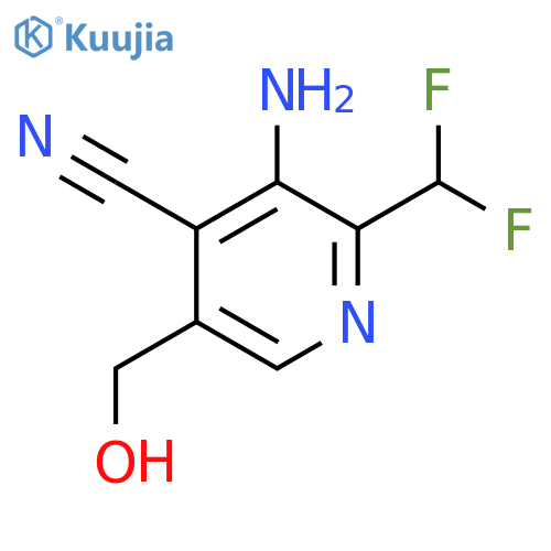 3-Amino-4-cyano-2-(difluoromethyl)pyridine-5-methanol structure