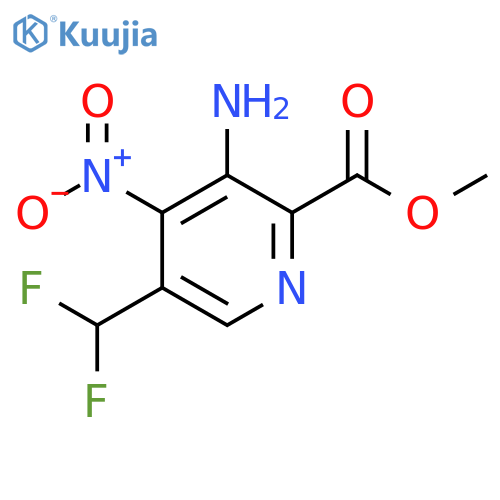 Methyl 3-amino-5-(difluoromethyl)-4-nitropyridine-2-carboxylate structure