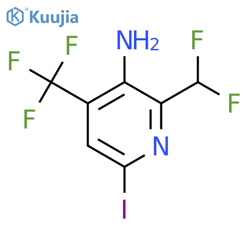3-Amino-2-(difluoromethyl)-6-iodo-4-(trifluoromethyl)pyridine structure