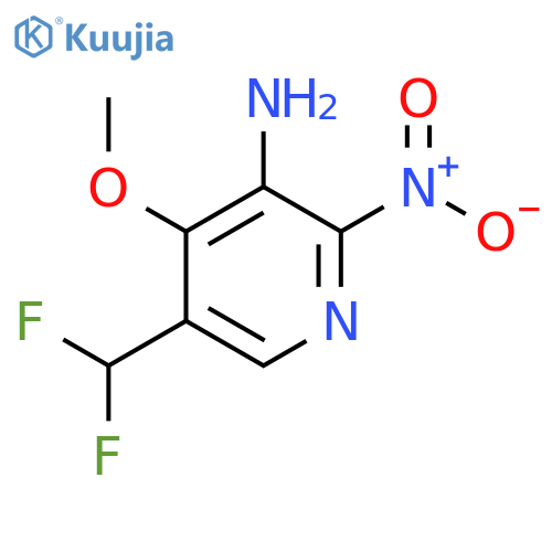 3-Amino-5-(difluoromethyl)-4-methoxy-2-nitropyridine structure