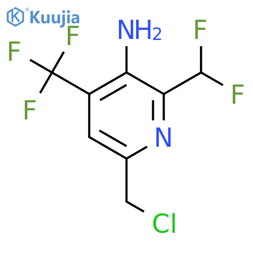 3-Amino-6-(chloromethyl)-2-(difluoromethyl)-4-(trifluoromethyl)pyridine structure