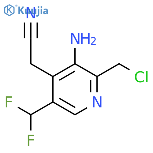 3-Amino-2-(chloromethyl)-5-(difluoromethyl)pyridine-4-acetonitrile structure
