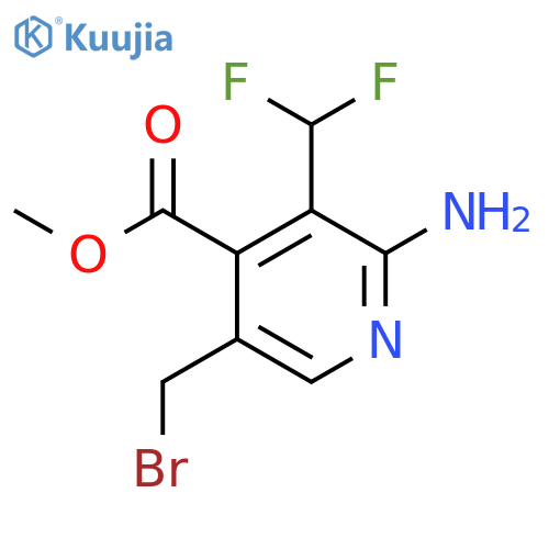 Methyl 2-amino-5-(bromomethyl)-3-(difluoromethyl)pyridine-4-carboxylate structure