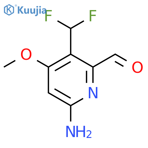 6-Amino-3-(difluoromethyl)-4-methoxypyridine-2-carboxaldehyde structure