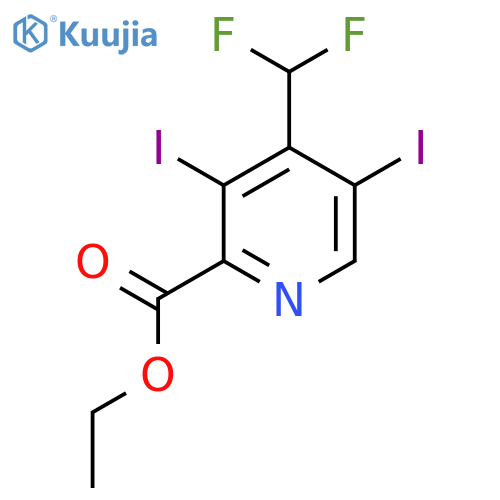 Ethyl 4-(difluoromethyl)-3,5-diiodopyridine-2-carboxylate structure