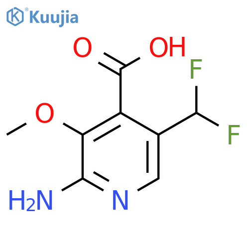 2-Amino-5-(difluoromethyl)-3-methoxypyridine-4-carboxylic acid structure