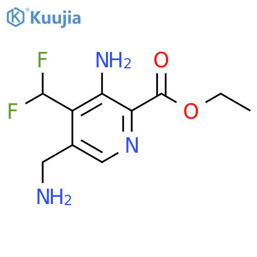 Ethyl 3-amino-5-(aminomethyl)-4-(difluoromethyl)pyridine-2-carboxylate structure