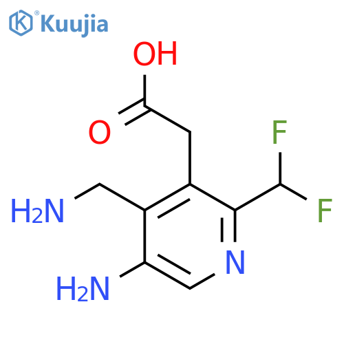 5-Amino-4-(aminomethyl)-2-(difluoromethyl)pyridine-3-acetic acid structure