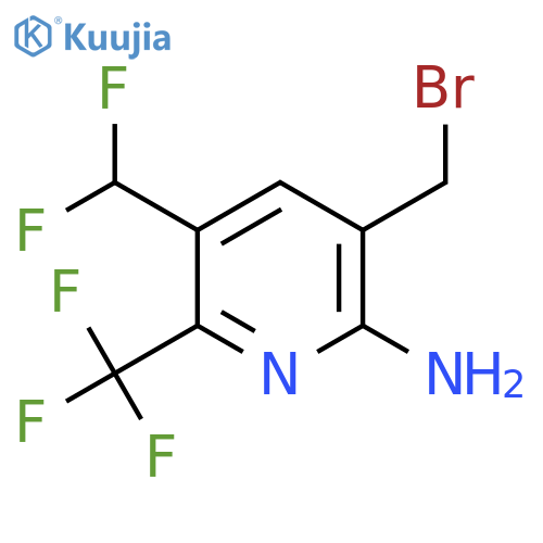 2-Amino-3-(bromomethyl)-5-(difluoromethyl)-6-(trifluoromethyl)pyridine structure