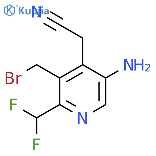 5-Amino-3-(bromomethyl)-2-(difluoromethyl)pyridine-4-acetonitrile structure