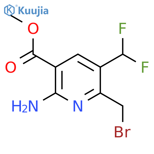 Methyl 2-amino-6-(bromomethyl)-5-(difluoromethyl)pyridine-3-carboxylate structure