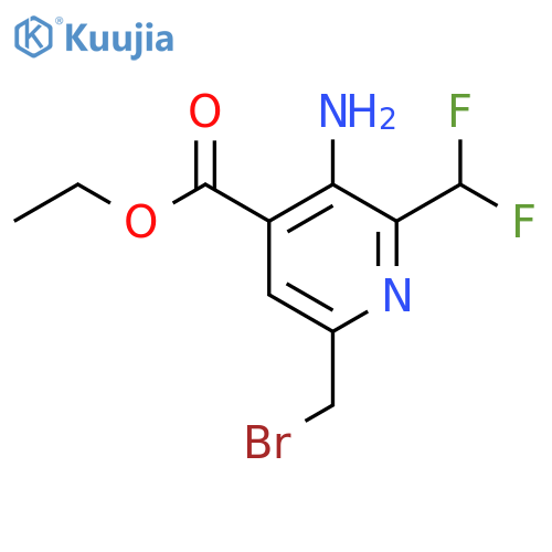 Ethyl 3-amino-6-(bromomethyl)-2-(difluoromethyl)pyridine-4-carboxylate structure