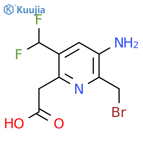 3-Amino-2-(bromomethyl)-5-(difluoromethyl)pyridine-6-acetic acid structure