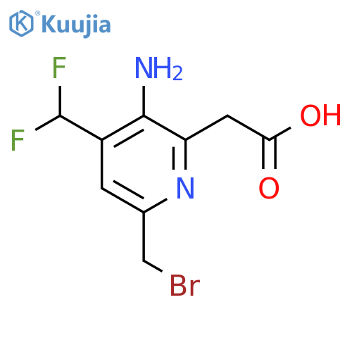 3-Amino-6-(bromomethyl)-4-(difluoromethyl)pyridine-2-acetic acid structure