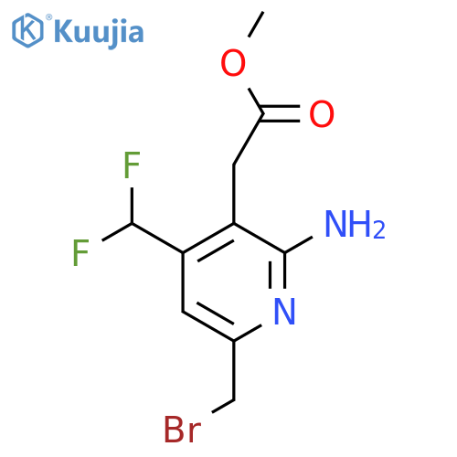 Methyl 2-amino-6-(bromomethyl)-4-(difluoromethyl)pyridine-3-acetate structure