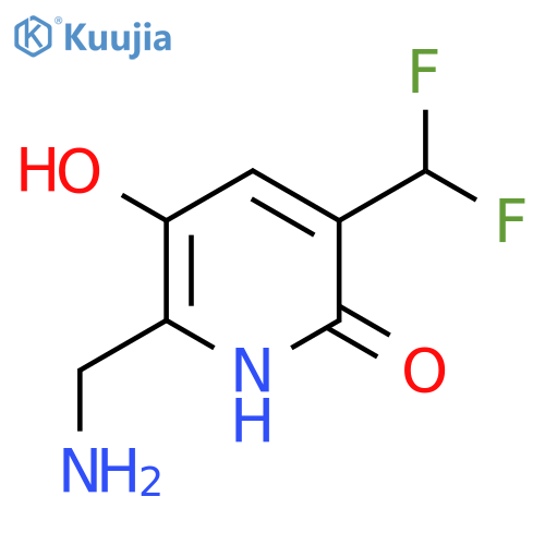 2-(Aminomethyl)-5-(difluoromethyl)-3,6-dihydroxypyridine structure