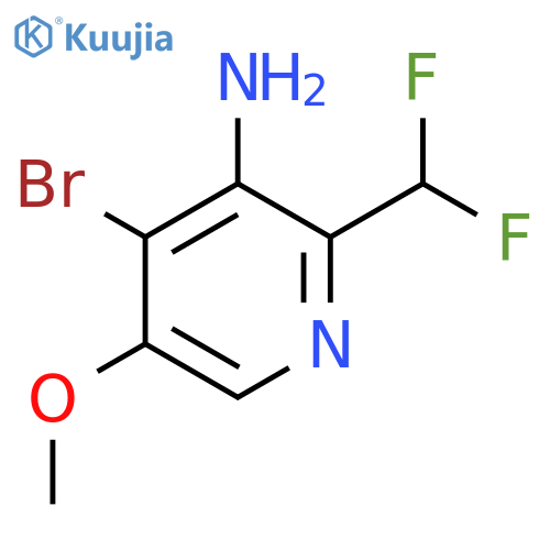 3-Amino-4-bromo-2-(difluoromethyl)-5-methoxypyridine structure