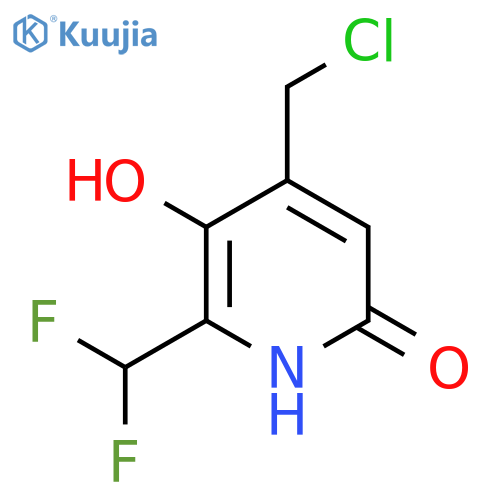 4-(Chloromethyl)-2-(difluoromethyl)-3,6-dihydroxypyridine structure