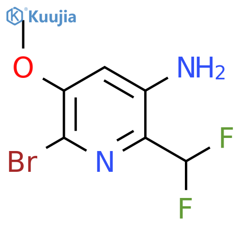 3-Amino-6-bromo-2-(difluoromethyl)-5-methoxypyridine structure