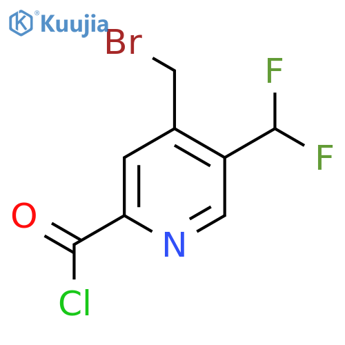 4-(Bromomethyl)-5-(difluoromethyl)pyridine-2-carbonyl chloride structure