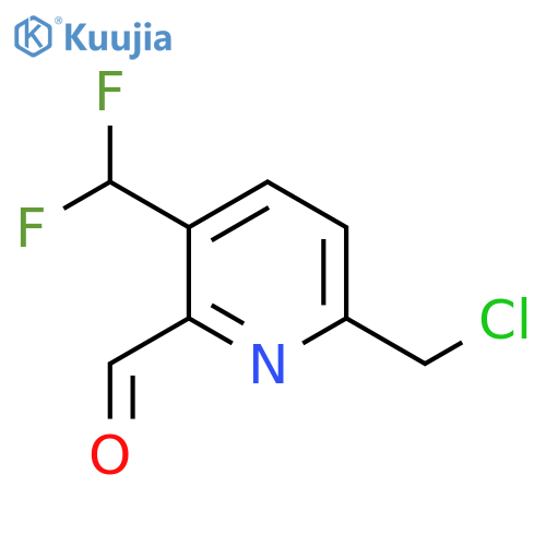 6-(Chloromethyl)-3-(difluoromethyl)pyridine-2-carboxaldehyde structure