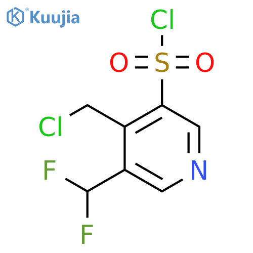 4-(Chloromethyl)-3-(difluoromethyl)pyridine-5-sulfonyl chloride structure