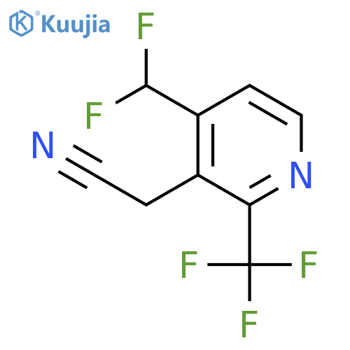 4-(Difluoromethyl)-2-(trifluoromethyl)pyridine-3-acetonitrile structure