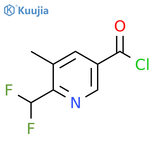 2-(Difluoromethyl)-3-methylpyridine-5-carbonyl chloride structure