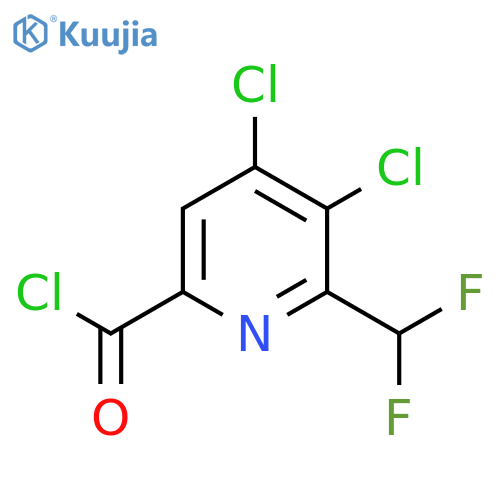3,4-Dichloro-2-(difluoromethyl)pyridine-6-carbonyl chloride structure