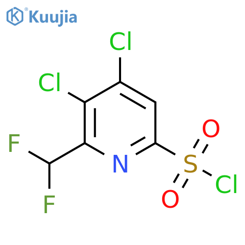 3,4-Dichloro-2-(difluoromethyl)pyridine-6-sulfonyl chloride structure