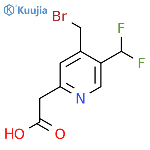 4-(Bromomethyl)-5-(difluoromethyl)pyridine-2-acetic acid structure