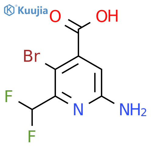 6-Amino-3-bromo-2-(difluoromethyl)pyridine-4-carboxylic acid structure