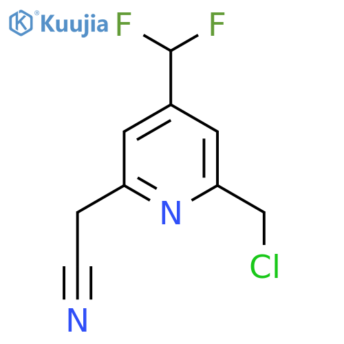 2-(Chloromethyl)-4-(difluoromethyl)pyridine-6-acetonitrile structure