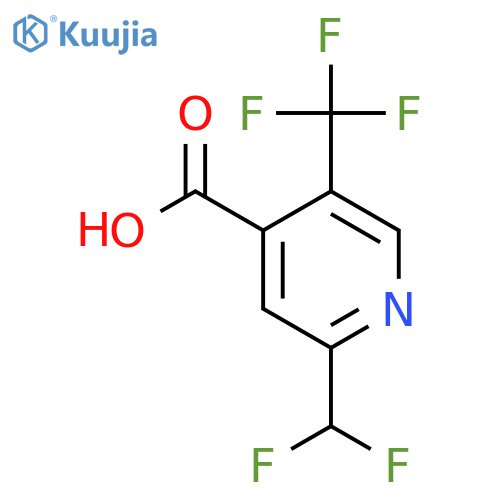 2-(Difluoromethyl)-5-(trifluoromethyl)pyridine-4-carboxylic acid structure