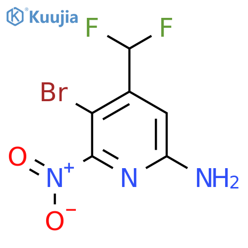 6-Amino-3-bromo-4-(difluoromethyl)-2-nitropyridine structure