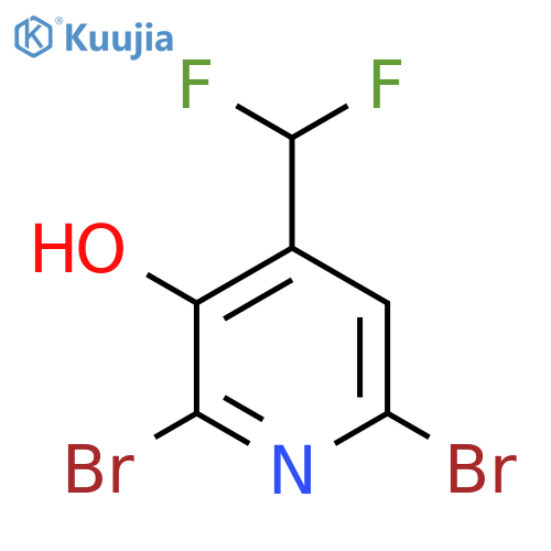 2,6-Dibromo-4-(difluoromethyl)pyridin-3-ol structure