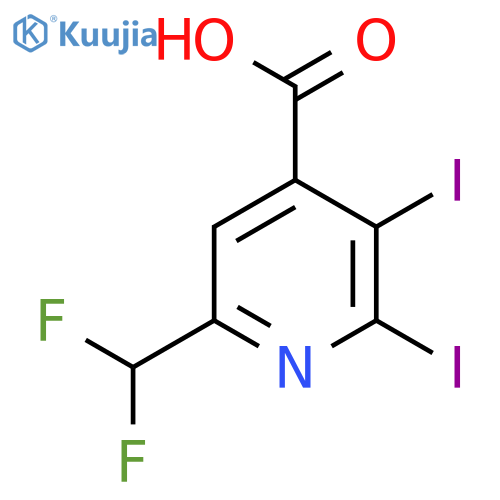 6-(Difluoromethyl)-2,3-diiodopyridine-4-carboxylic acid structure