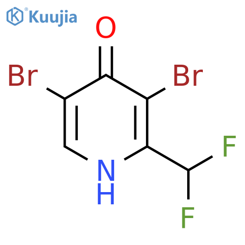 3,5-Dibromo-2-(difluoromethyl)-4-hydroxypyridine structure