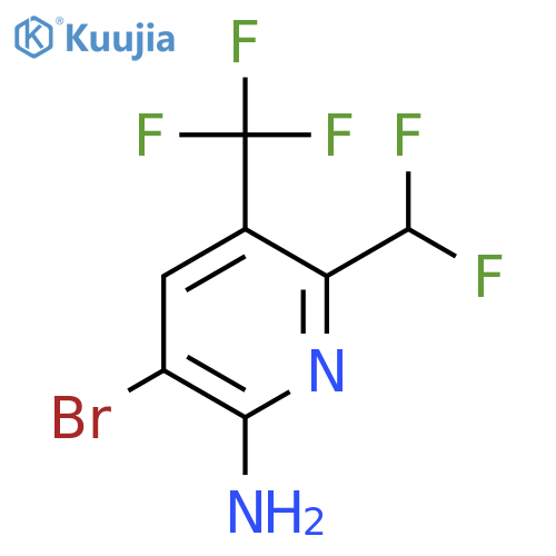 2-Amino-3-bromo-6-(difluoromethyl)-5-(trifluoromethyl)pyridine structure