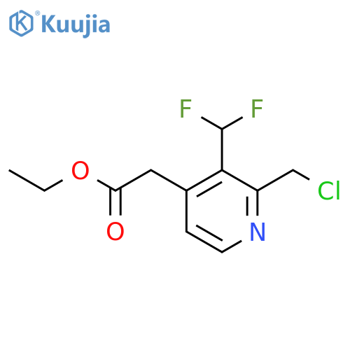 Ethyl 2-(chloromethyl)-3-(difluoromethyl)pyridine-4-acetate structure