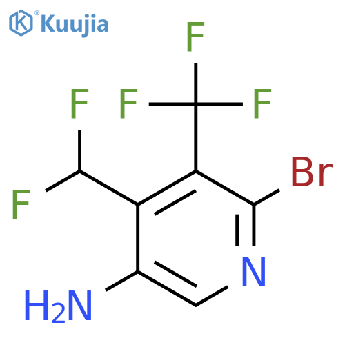 5-Amino-2-bromo-4-(difluoromethyl)-3-(trifluoromethyl)pyridine structure