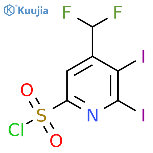 4-(Difluoromethyl)-2,3-diiodopyridine-6-sulfonyl chloride structure