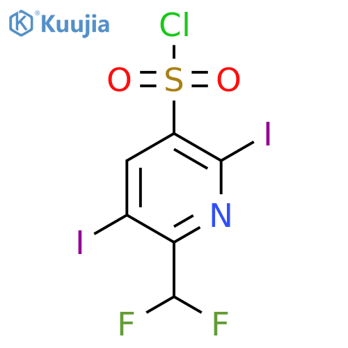 2-(Difluoromethyl)-3,6-diiodopyridine-5-sulfonyl chloride structure