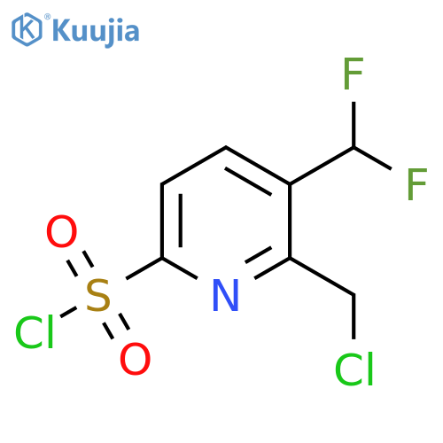 2-(Chloromethyl)-3-(difluoromethyl)pyridine-6-sulfonyl chloride structure