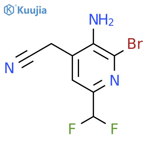 3-Amino-2-bromo-6-(difluoromethyl)pyridine-4-acetonitrile structure