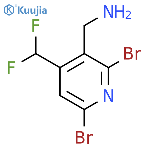 3-(Aminomethyl)-2,6-dibromo-4-(difluoromethyl)pyridine structure